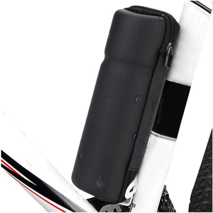 Bicycle frame bag - 23 x 9 cm - Rigid, waterproof, lightweight, wear-resistant, strong and unbreakable material - Can be used as a portable repair kit - Water bottle bag (black).