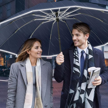 Windproof umbrella, sun protection, pocket umbrella, windproof, weatherproof, automatic open and close, 190T nylon umbrella, waterproof, unisex, compact and lightweight, 10 ribs.