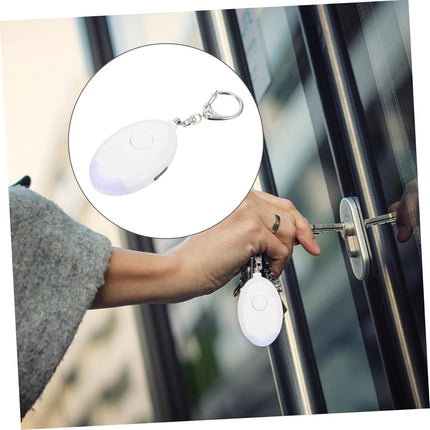 Alarm - Personal Alarm - Alarm Keychain - Powerful SOS Siren Button for Women - Anti-kit - Compact and User-Friendly Keychain Alarm with LED Light (White).