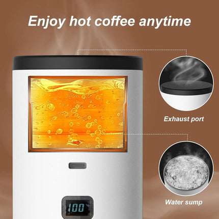 Coffee maker - Coffee machines - Portable coffee maker - 3-in-1 coffee maker - Portable electric espresso machine - Coffee maker for travel, camping, car, camper van, suitable (Wit).