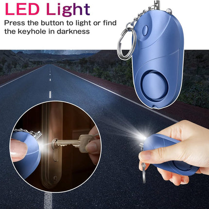 Panic Alarm - Personal Alarm - Personal Pocket Alarm - Keychain Siren - Safe Audible Personal Security Alarm - 130 dB with LED Light - For Children, Women and the Elderly (Black).