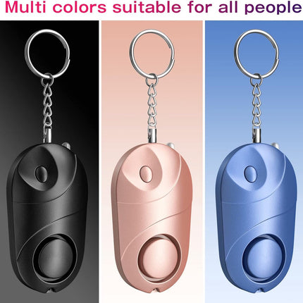 Panic Alarm - Personal Alarm - Personal Pocket Alarm - Keychain Siren - Safe Audible Personal Security Alarm - 130 dB with LED Light - For Children, Women and the Elderly (Black).