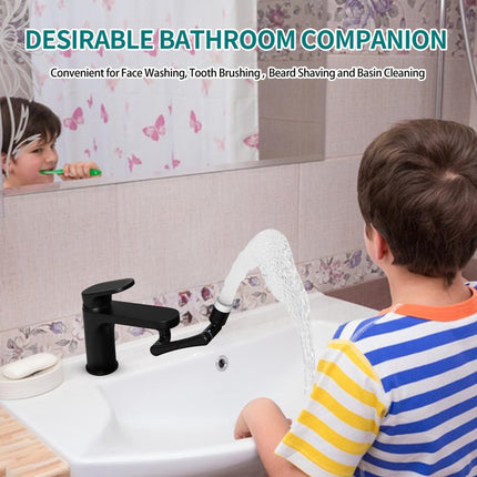 1440° Rotating Faucet - Faucet - Faucet Fitting - Faucet Head - Stainless Steel - Aerator - Rotating - Extension - Water Saving - Kitchen Faucet - Bathroom Faucet - Swivel - Dishwasher - Black.