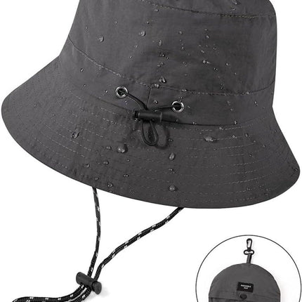 Sun hat - Fishing hat - Foldable fishing hat for women and men - UPF 50+ sun protection and waterproofing - Unisex summer hat - Hiking and rain hat - 54-58 cm.
