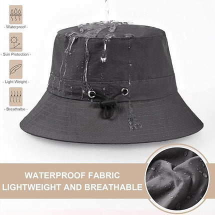 Sun hat - Fishing hat - Foldable fishing hat for women and men - UPF 50+ sun protection and waterproofing - Unisex summer hat - Hiking and rain hat - 54-58 cm.