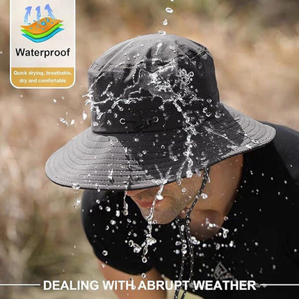 Sun hat - Fishing hat - Foldable fishing hat for women and men - UPF 50+ sun protection and waterproofing - Unisex summer hat - Hiking and rain hat - 54-58 cm.