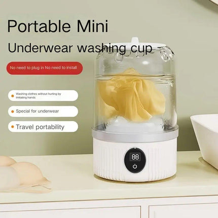 Mini Washing Machine - Underwear Washing Machine - Portable Underwear Washing Machine - Powerful Stain Removal - Compact Design - Portable and Compact - For Baby Clothes, Socks and Underwear.