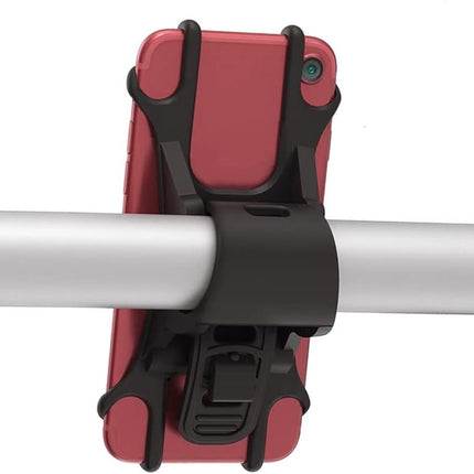 Phone holder for bicycles and motorcycles with GPS/maps/music - Made of durable, non-slip silicone - Removable bicycle phone holder - For handlebars, compatible with 99% of 4.5 to 6.1-inch mobile phones