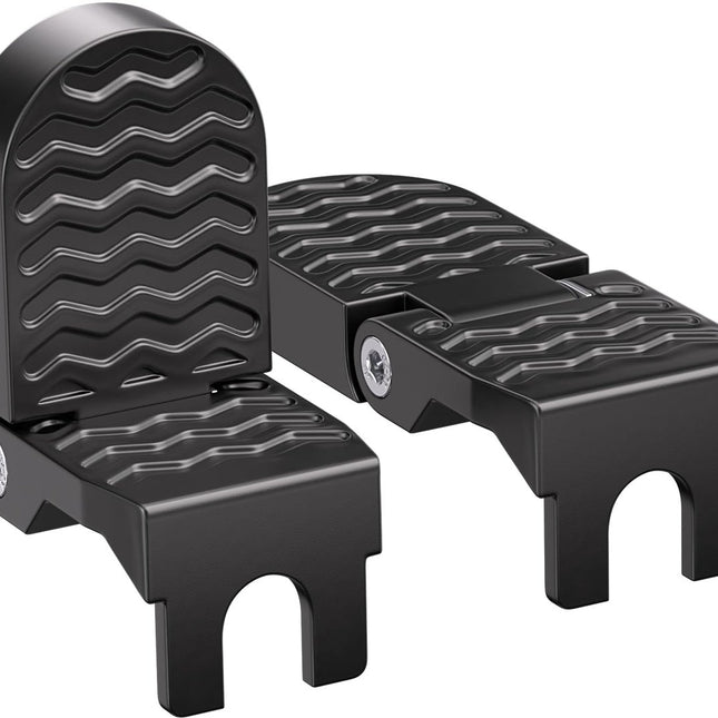 Rear bicycle pedals - Bicycle pedals - pedal - aluminum bicycle pedals - non-slip electric bicycle pedals - folding pedals - for electric bikes, mountain bikes, folding bikes - 15 mm U-slot - black