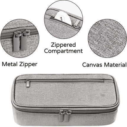 Large capacity pencil case, storage case, high-value, large capacity pencil case, stationery storage, makeup bag, office supplies, gray.