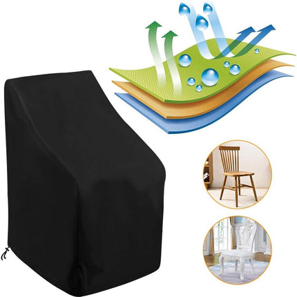 Garden chair cover, stackable chair cover, cold weather protection cover, garden chair cover, UV protection cover for garden furniture, 64 x 64 x 120 cm.