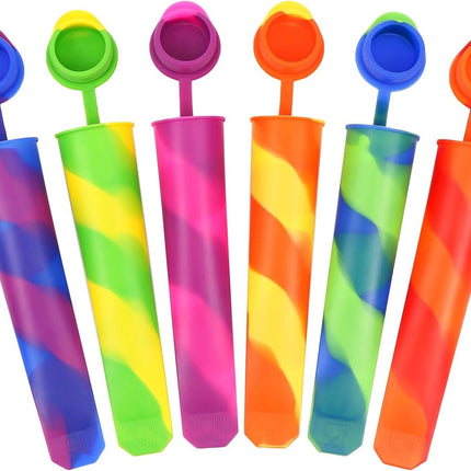 Ice Pop Mold - Ice Pop Mold - Set of 6 Ice Pops - Ice Pop Mold with Lid - Silicone Ice Pop Mold - Reusable Ice Pop Mold for Kids - BPA Free.