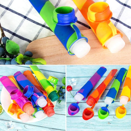 Ice Pop Mold - Ice Pop Mold - Set of 6 Ice Pops - Ice Pop Mold with Lid - Silicone Ice Pop Mold - Reusable Ice Pop Mold for Kids - BPA Free.