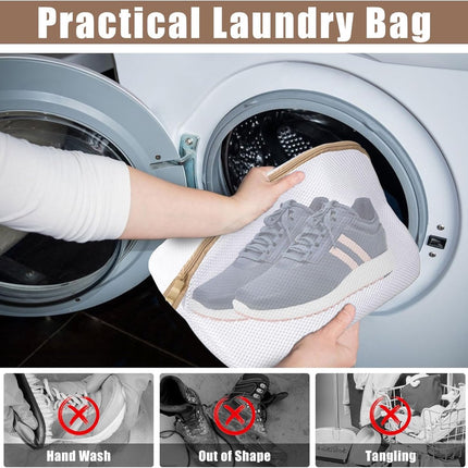 Laundry bag - Packing cubes - Laundry net - Women's shoe bag - Laundry bags with zipper - Compression zippered storage cubes - Reusable - 2 pieces - Shoe protector - Clothes.