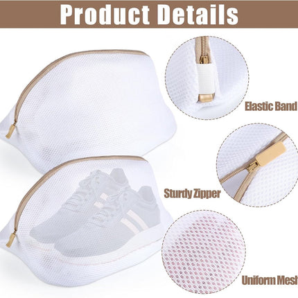 Laundry bag - Packing cubes - Laundry net - Women's shoe bag - Laundry bags with zipper - Compression zippered storage cubes - Reusable - 2 pieces - Shoe protector - Clothes.