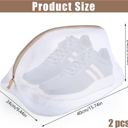 Laundry bag - Packing cubes - Laundry net - Women's shoe bag - Laundry bags with zipper - Compression zippered storage cubes - Reusable - 2 pieces - Shoe protector - Clothes.