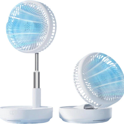 Fan - Small fan - Portable fan - Adjustable height portable oscillating fan - With remote control - Foldable - 4 speeds - For bedroom, office, travel - 7.7 inches - With.