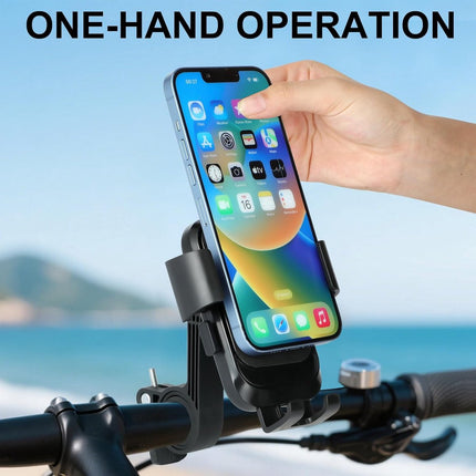 Bicycle Phone Holder - Motorcycle Phone Holder - 1 Second Automatic Locking - 360 Degree Rotating Bicycle Handlebar Phone Holder - Suitable for Mountain Bikes, Electric Scooters, and Other Models.