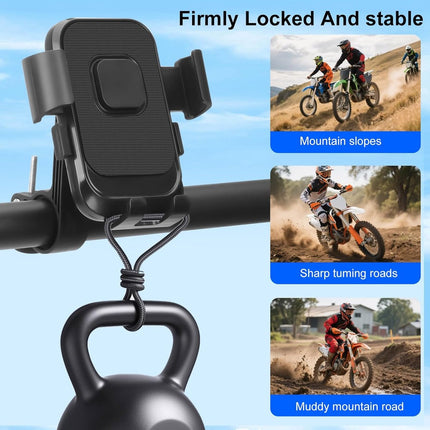 Bicycle Phone Holder - Motorcycle Phone Holder - 1 Second Automatic Locking - 360 Degree Rotating Bicycle Handlebar Phone Holder - Suitable for Mountain Bikes, Electric Scooters, and Other Models.