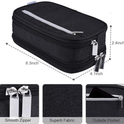 Large Capacity Pencil Case - School Pencil Case - Storage Case - Large Capacity Pencil Case for Boys and Girls - Student Office Supplies - Black.