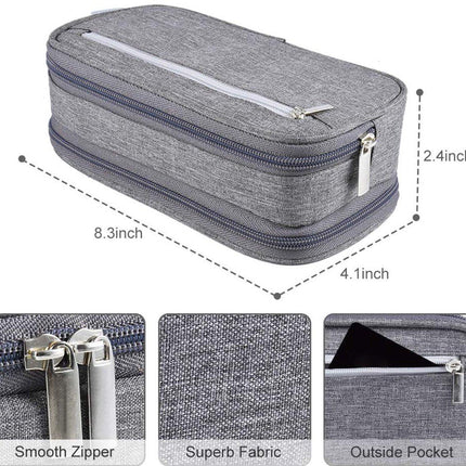 Large Capacity Pencil Case - School Pencil Case - Storage Case - Large Capacity Pencil Case for Boys and Girls - Student Office Supplies - Grijs.