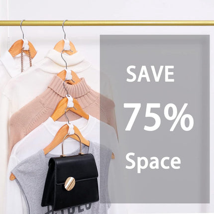 Hook - Connecting hook for hangers - 20 Hanger hooks - Ideal space saver for your wardrobe - Wit.