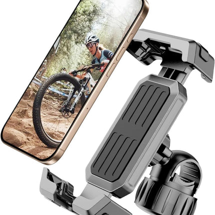 Bicycle Phone Holder - Easy to Install - Motorcycle Phone Holder - [Ultra-Stable Bicycle Phone Holder - Electric Scooter Handlebar Phone Holder - For 4.7 to 7 inch Phones - Bicycle Accessories].