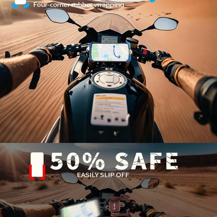 Bicycle Phone Holder - Easy to Install - Motorcycle Phone Holder - [Ultra-Stable Bicycle Phone Holder - Electric Scooter Handlebar Phone Holder - For 4.7 to 7 inch Phones - Bicycle Accessories].