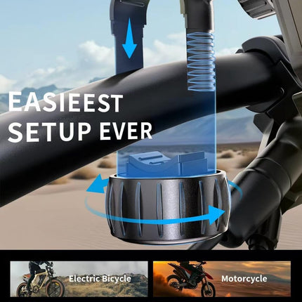 Bicycle Phone Holder - Easy to Install - Motorcycle Phone Holder - [Ultra-Stable Bicycle Phone Holder - Electric Scooter Handlebar Phone Holder - For 4.7 to 7 inch Phones - Bicycle Accessories].