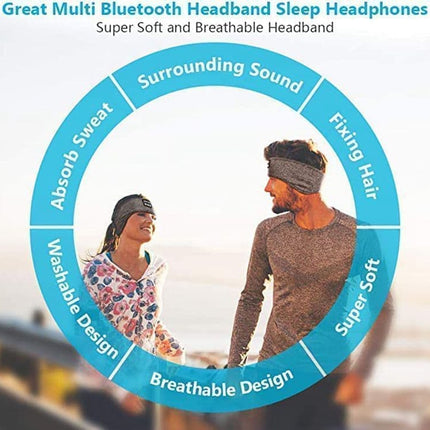 Bluetooth Sleep Headphones Headband with Eye Mask, One Size.
