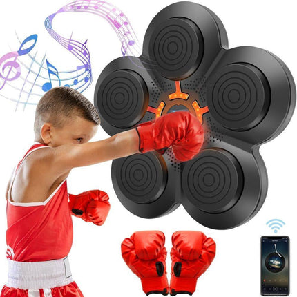 Smart Electric Boxing Trainer with Speaker, Black, Compatible with Smart Music Boxing Machine(Children）.
