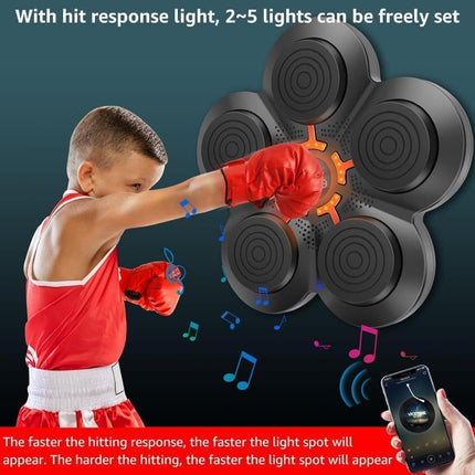 Smart Electric Boxing Trainer with Speaker, Black, Compatible with Smart Music Boxing Machine(Children）.