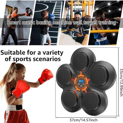 Smart Electric Boxing Trainer with Speaker, Black, Compatible with Smart Music Boxing Machine(Children）.