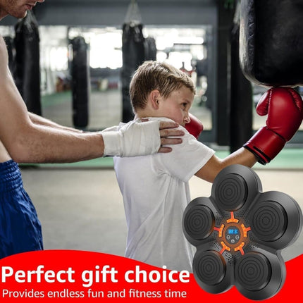 Smart Electric Boxing Trainer with Speaker, Black, Compatible with Smart Music Boxing Machine(Children）.