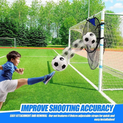 2-Pack Football Goal Training Nets, Durable Stable for Shooting Practice, Easy to Assemble Remove, Black, 7.3 x 4.1 x 3.3 ft.