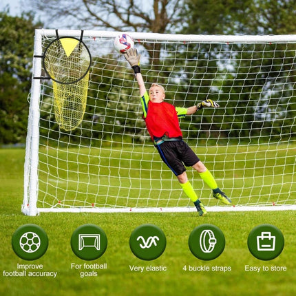 2-Pack Football Goal Training Nets, Durable Stable for Shooting Practice, Easy to Assemble Remove, Black, 7.3 x 4.1 x 3.3 ft.