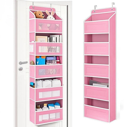 Wall-mounted Doll Rack with Hooks, Multi-functional Storage for Door Hanging, Black.