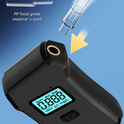 Portable Breathalyzer Alcohol Tester with LCD Display, High-Precision Professional Analyzer.
