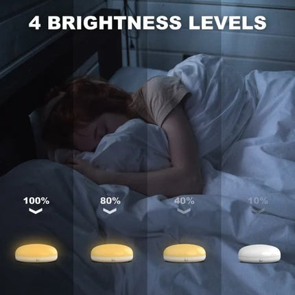 Digital Alarm Clock with Bed Shaker for Heavy Sleepers, LED Mirror Display, Compatible with Philips, Yellow.