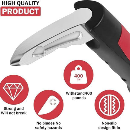 2 pcs Car Support Handles for Elderly, Emergency Hammer, Compatible with Vehicles, 12.5 x 3.1 inches, Red.