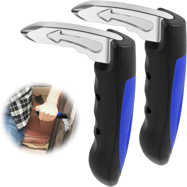 2 pcs Car Support Handles for Elderly, Emergency Hammer, Vehicle Door Handle Assistance, Blue.