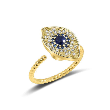 8 pcs Adjustable Antistress Ring with Rotating Beads, Gold, Compatible with Fidget Spinner Rings.