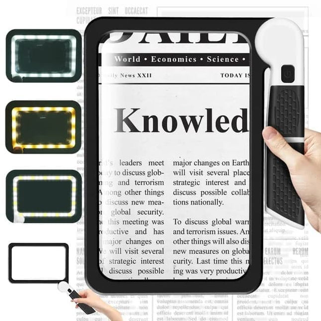 5X Magnifying Glass with 48 LED Lights, 3 Modes for Reading.