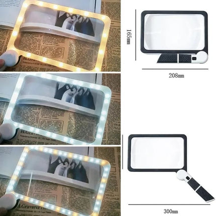 5X Magnifying Glass with 48 LED Lights, 3 Modes for Reading.