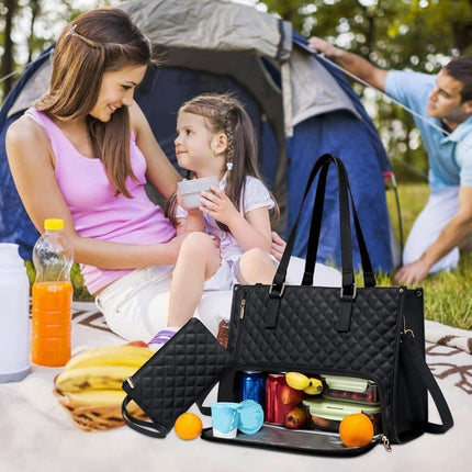 2-in-1 Insulated Leak-Proof Lunch Bag and Laptop Bag for Work, 15.6 inch, Red.