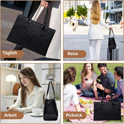 2-in-1 Insulated Leak-Proof Lunch Bag and Laptop Bag for Work, 15.6 inch, Red.