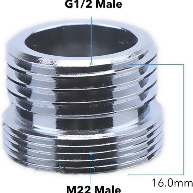Kitchen Faucet Diverter Valve with Skimmer T-pipe Adapter for Hand Shower, Compatible with M22 M24 G1/2 Connections.