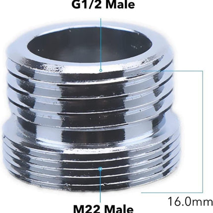 Kitchen Faucet Diverter Valve with Skimmer T-pipe Adapter for Hand Shower, Compatible with M22 M24 G1/2 Connections.