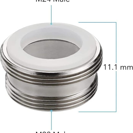 Kitchen Faucet Diverter Valve with Skimmer T-pipe Adapter for Hand Shower, Compatible with M22 M24 G1/2 Connections.