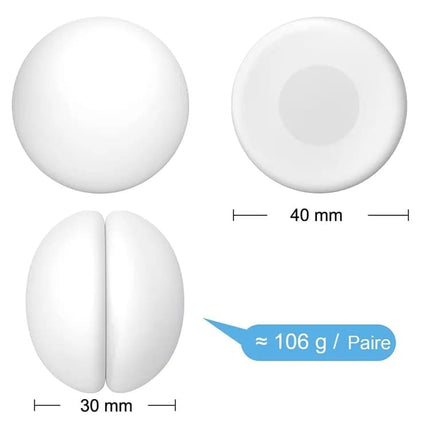 3-pack shower curtain magnets with silicone cover, rustproof and silent, prevents curtain from blowing up, 1.5 inches.